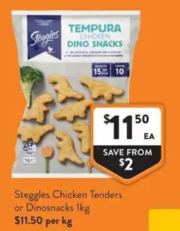 Foodworks Steggles Tempura Chicken Dino Snacks offer
