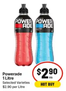 IGA Powerade 1 Litre Selected Varieties offer