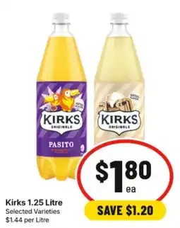 IGA Kirks 1.25 Litre Selected Varieties offer