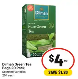 IGA Dilmah Green Tea Bags Selected Varieties offer