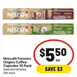 IGA Nescafé Farmers Origins Coffee Capsules offer