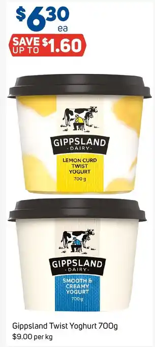 Foodland Gippsland Twist Yoghurt offer