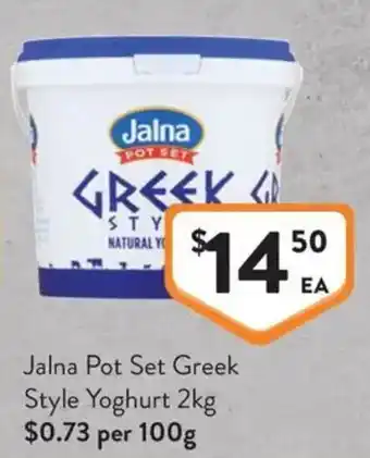 Foodworks Jalna Pot Set Greek Style Yoghurt offer