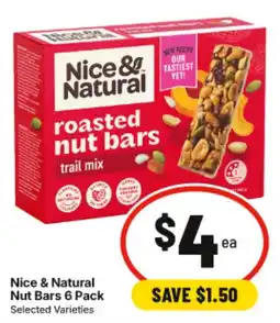 IGA Nice & Natural roasted nut bars trail mix offer