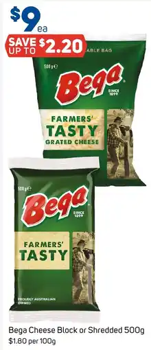 Foodland Bega Cheese Block or Shredded offer