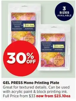 Spotlight GEL PRESS Mono Printing Plate offer