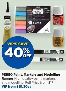 Spotlight PEBEEO Paint, Markers and Modelling Ranges offer