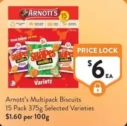 Foodworks Arnott's Multipack Biscuits Selected Varieties offer