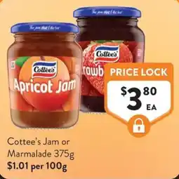 Foodworks Cottée's Jam offer