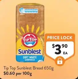Foodworks Tip Top Sunblest Bread offer