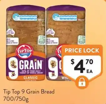 Foodworks Tip Top 9 Grain Bread offer
