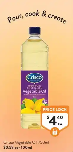 Foodworks Crisco Vegetable Oil offer
