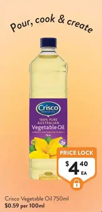 Foodworks Crisco Vegetable Oil offer