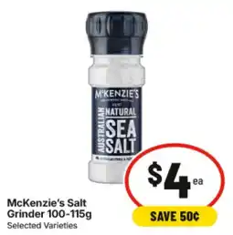 IGA McKenzie's Salt Grinder offer