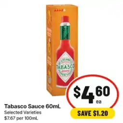 IGA Tabasco Sauce offer