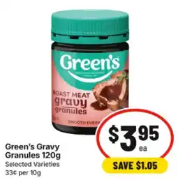 IGA Green's Gravy Granules offer