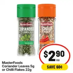 IGA MasterFoods Coriander Leaves offer