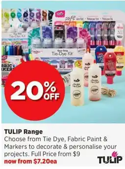 Spotlight TULIP Range Tie Dye, Fabric Paint & Markers offer