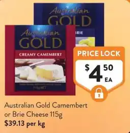 Foodworks Australian Gold Camembert offer