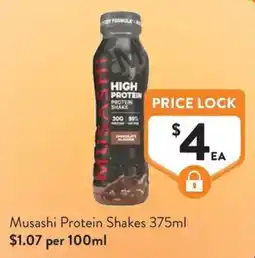 Foodworks Musashi Protein Shakes offer