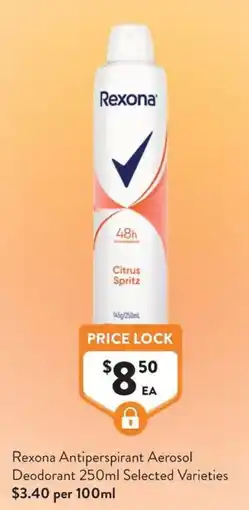 Foodworks Rexona Antiperspirant Aerosol offer