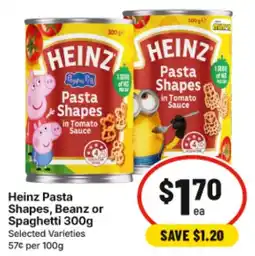 IGA Heinz Pasta Shapes offer