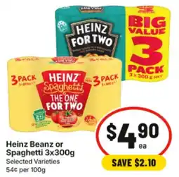 IGA Heinz Beanzz or Spaghetti offer
