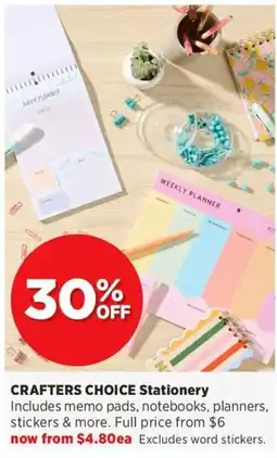 Spotlight CRAFTERS CHOICE Stationery offer