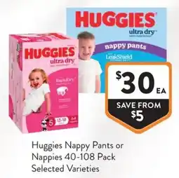 Foodworks Huggies Nappy Pants or Nappies offer