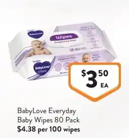 Foodworks BabyLove Everyday Wipes offer
