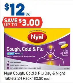 Foodland Nyal Cough, Cold & Flu Day & Night Tablets offer