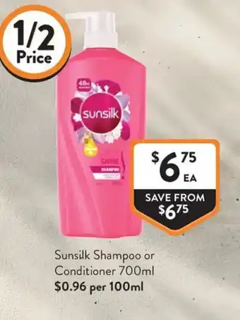 Foodworks Sunsilk Shampoo or Conditioner offer