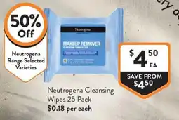 Foodworks Neutrogena Cleansing Wipes offer
