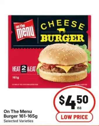 IGA On The Menu Cheese Burger offer