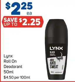 Foodland Lynx Roll On Deodorant offer