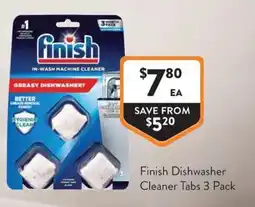 Foodworks Finish Dishwasher Cleaner Tabs offer