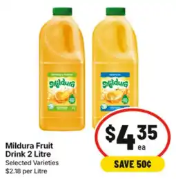 IGA Mildura Fruit Drink offer