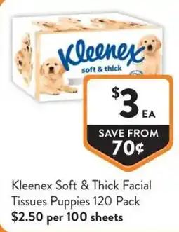 Foodworks Kleenex Soft & Thick Facial Tissues Puppies offer