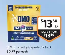 Foodworks OMO Laundry Capsules offer