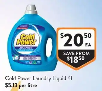 Foodworks Cold Power Laundry Liquid offer