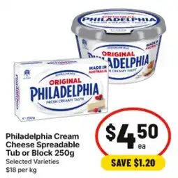 IGA Philadelphia Cream Cheese Spreadable offer