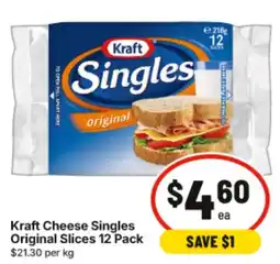 IGA Kraft Cheese Singles Original Slices offer