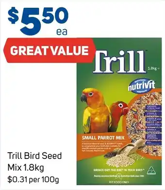 Foodland Trill Bird Seed Mix offer
