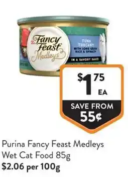 Foodworks Purina Fancy Feast Medleys Wet Cat Food offer