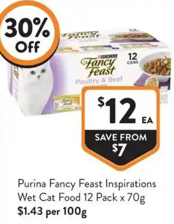 Foodworks Purina Fancy Feast Inspirations Wet Cat Food offer