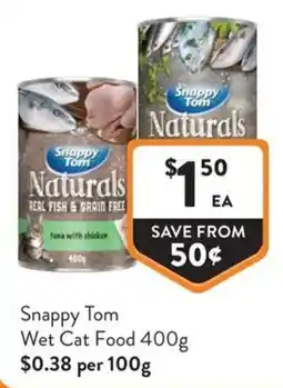 Foodworks Snappy Tom Naturals Real Fish & Grain Free offer