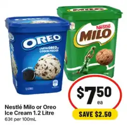 IGA Nestlé Milo or Oreo Ice Cream offer