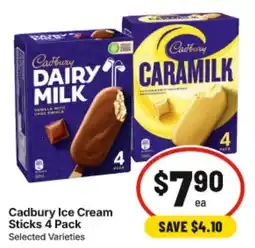 IGA Cadbury Ice Cream Sticks 4 Pack offer