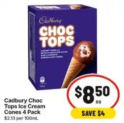 IGA Cadbury Choc Tops Ice Cream Cones offer