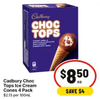 IGA Cadbury Choc Tops Ice Cream Cones offer